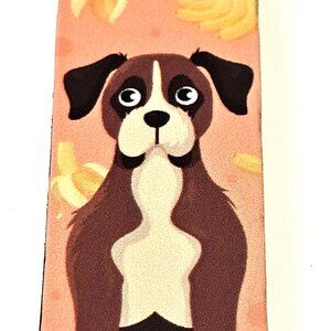 Cute Beagle-Style Dog Magnetic Bookmark, Banana Print, Page Holder, Book Lovers